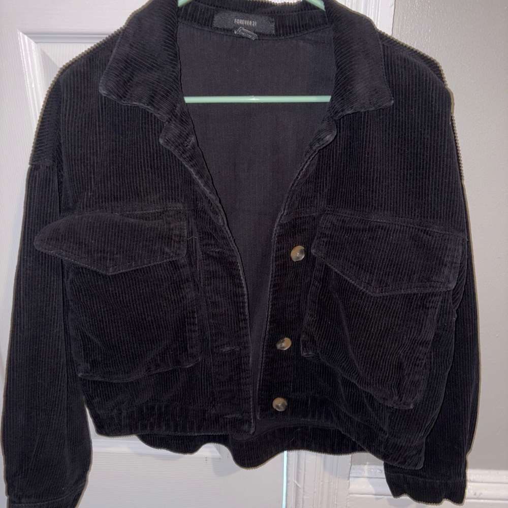 Forever 21 Black Utility Jacket Modern Style
